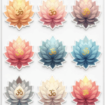 Yoga Symbols - Sticker Sheet v17